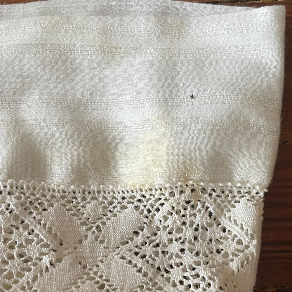 White Cotton Lace-Trim Midi Dress - Picture 5 of 5